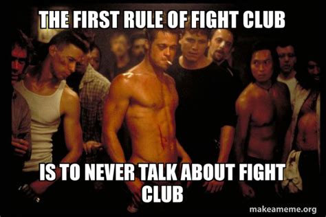 fight club rules meme